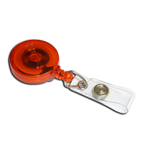 Translucent Badge/Card Reel with Strap Clip - Various Colours - Pack of 100