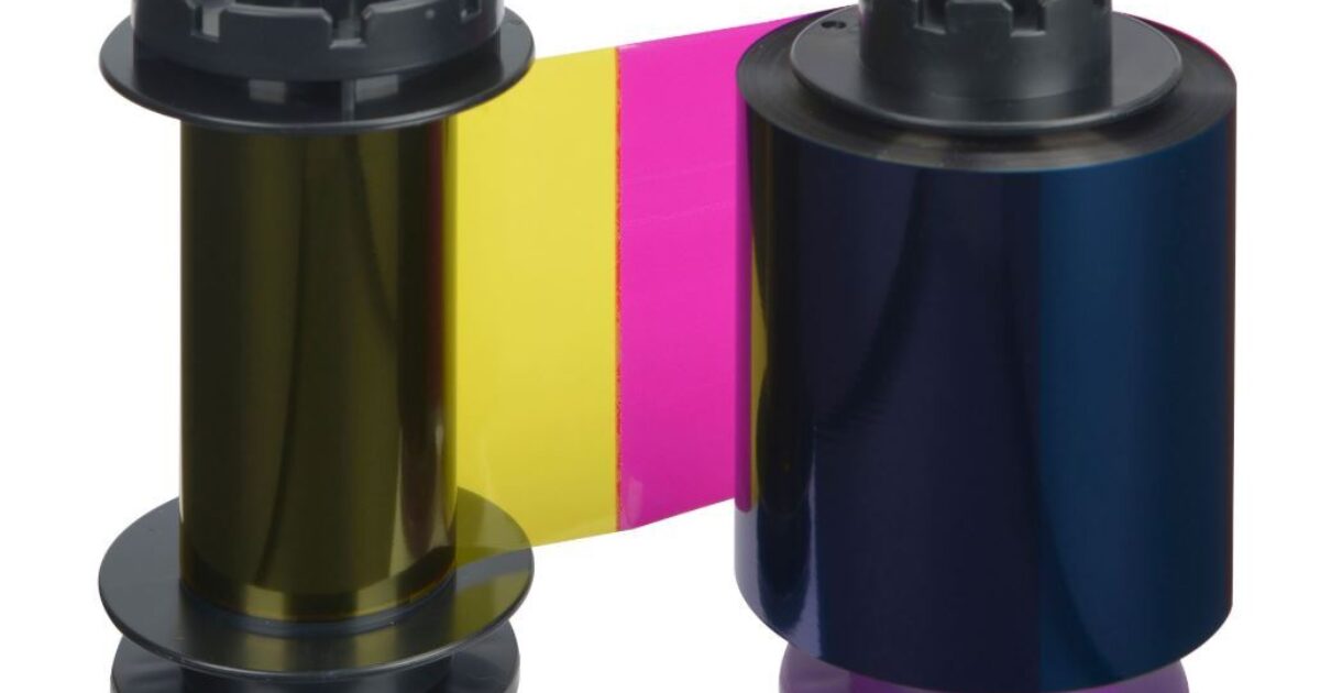 Retansfer Ribbon Evolis RT5F014NAA YMCFK Retransfer Colour Ribbon with UV… | Total ID