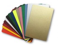 Blank Coloured Plastic Cards