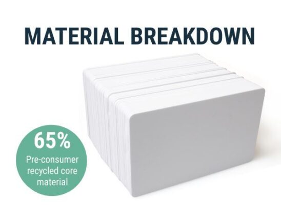 White 760 Micron 50 Recycled PVC Cards Pack 100 1