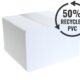 White 760 Micron 50 Recycled PVC Cards Pack 100