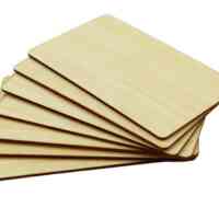 Total-Eco Plain Wooden Bamboo Cards (Pack of 100)