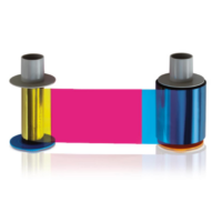 Fargo YMCKO 45030 Printer Ribbon built-in cleaning roller - 300 images