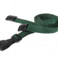 Plain Lanyard Plastic Hook 10mm - Dark Green - Pack of 25 