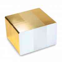 Fotodek Blank ICE White Plastic Cards - Holographic Gold Edge - Pack of 100