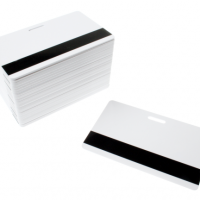 Blank White Plastic Cards with HiCo Magnetic Stripe and Slot - Pack of 100