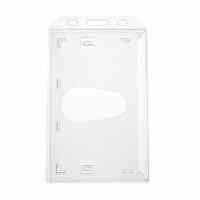 Clear Rigid Enclosed Card Holder - Portrait - Pack of 100