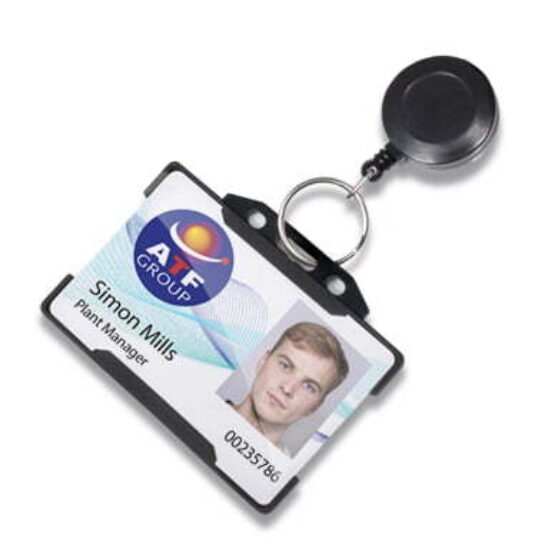 Black ID retractable reel