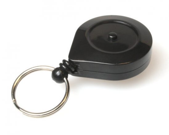 Black Badge Reel with Key Ring & Ratchet