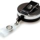 Black Chrome ID Badge Reels With Strap Clip Pack Of 50