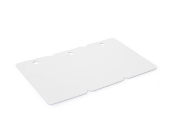 Blank White 3-Up Key Tag PVC Cards