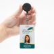 ID Card with hole punch and retractable lanyard