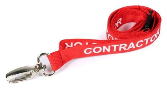 Total Eco Contractor Lanyard Metal Hook Various Colours Pack of 100 3