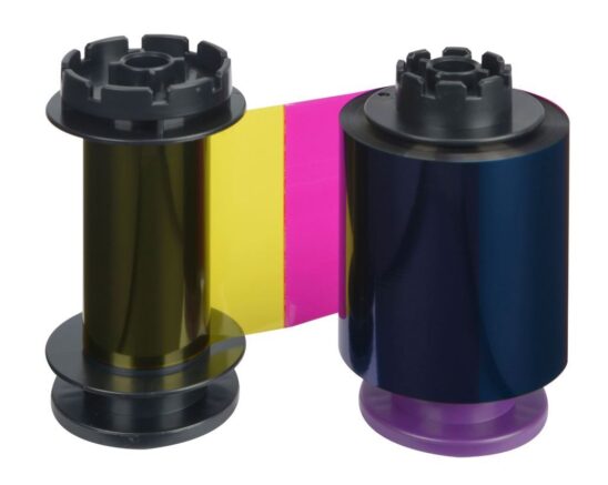 Evolis RT5 F014 NAA YMCFK Retransfer Colour Ribbon with UV panel 400 prints
