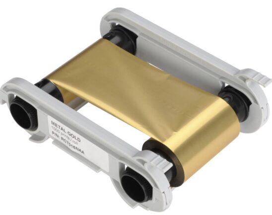 Evolis RCT016 NAA Gold Monochrome Ribbon 1000 Prints