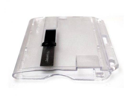 Enclosed Landscape Card Holder With Single Slider Black Bar Pack of 100 4