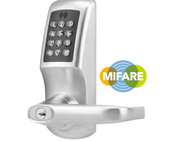 Simple Access Mifare Key In Code 5500 Wi Fi Smart Lock Satin Nickel