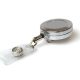 Heavy Duty Badge Card Reel With Strap Clip Chrome Total ID