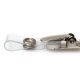 Lever Clip with Metal Popper 70mm Clear Strap