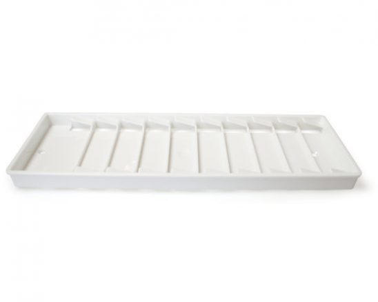 Plastic Card Holder Rack - 10 Compartments - White