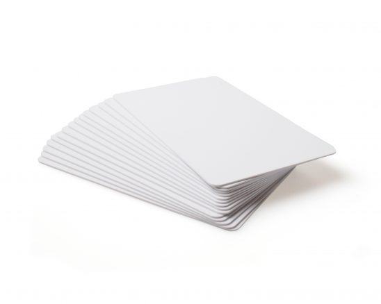 Rewritable In Blue Blank White Plastic Cards
