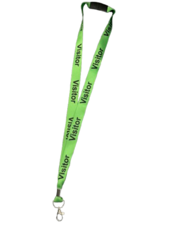 Green visitor lanyards 1