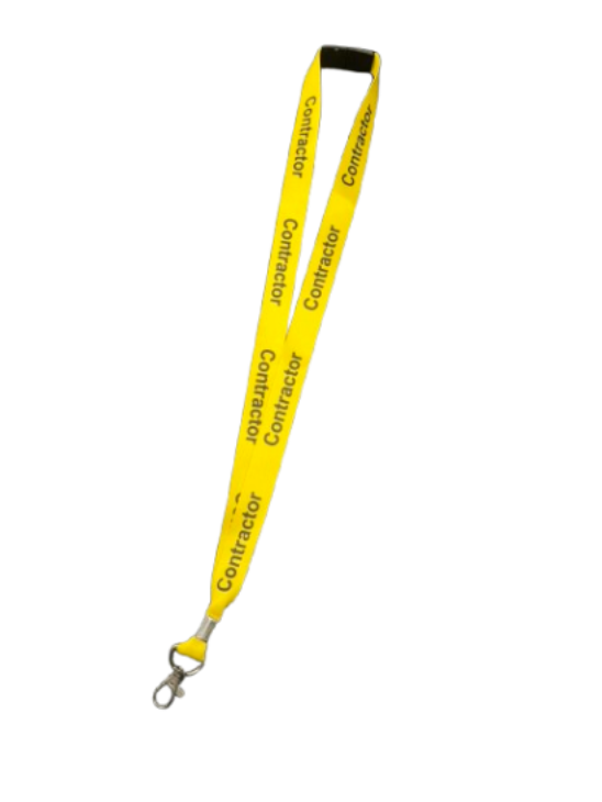 Yellow contractor lanyards